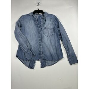 Chelsea and Violet Denim‎ Chambray Button-Up Split Back Shirt Sz. XS